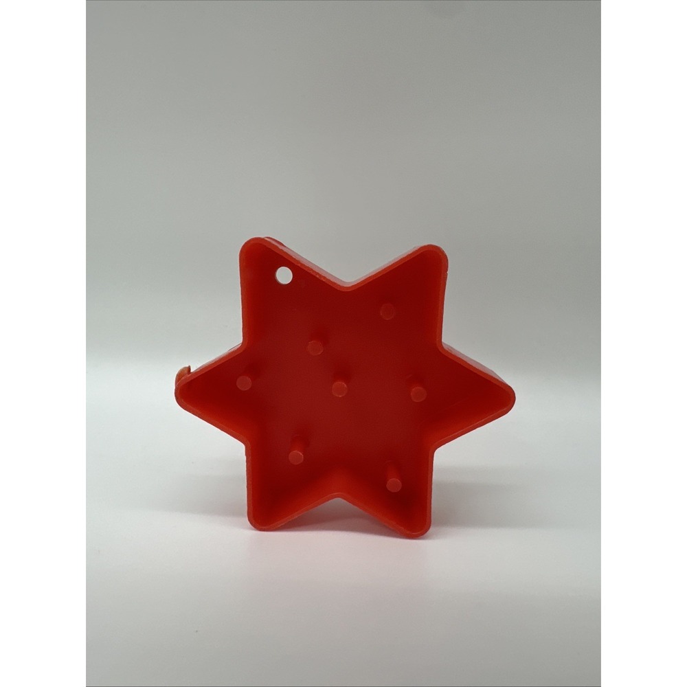 Vintage Lone Tree Company Red Plastic Star Cookie Cutter Christmas Hanukkah